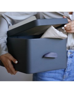 Коробка для хранения с крышкой 38 х 28 х 19 см 1 шт Rompicato