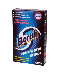 Отбеливатель порошок Optic White Effect 600г 20 уп Bonish