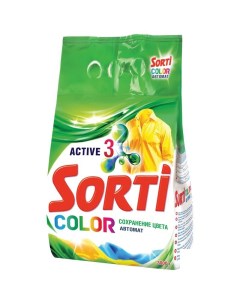 Стиральный порошок автомат Color для цветного белья 3кг 4 уп Sorti