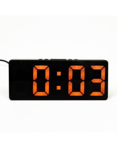 Часы настольные электронные будильник термометр календарь USB 3AAA 15 5 x 6 3 см Nobrand