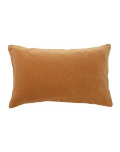 Чехол на подушку из хлопкового бархата коричневого цвета из коллекции Essential Tkano