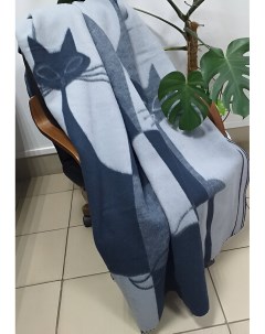 Одеяло шерстяное 100 Евро макси Арт 4 Кошки Maktex