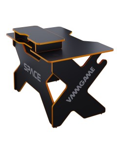 Игровой стол SPACE 120 DARK оранжевый с подставкой для монитора BASE Vmmgame