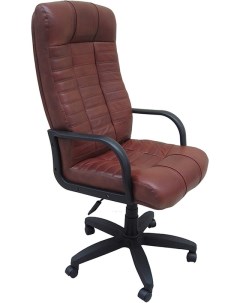 Кресло руководителя Атлант Стандарт M PP обивка кожа цвет коричневый Евростиль