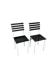 Комплект из 2 стульев универсальный черного цвета Solarius