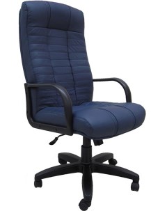 Кресло офисное Атлант PL обивка экокожа цвет синий Евростиль