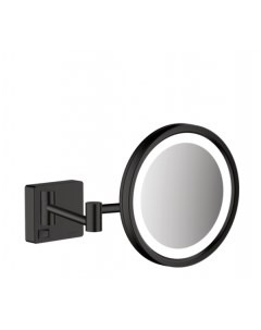 Косметическое зеркало с подсветкой AddStoris 41790670 матовый черный Hansgrohe