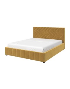 Кровать Нельсон ПМ 160х200 зигзаг Горчица Вариант1 Bravo мебель