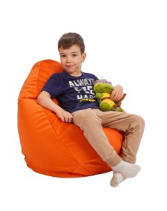 Кресло груша MINI CAMARO 30 Велюр Оранжевый Kreslo-puff