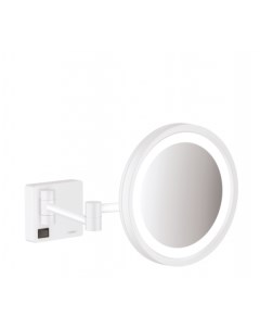 Косметическое зеркало с подсветкой AddStoris 41790700 белый матовый Hansgrohe