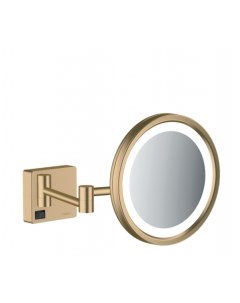Косметическое зеркало с подсветкой AddStoris 41790140 шлифованная бронза Hansgrohe