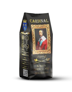 Элитный черный кофе в зернах Кардинал 100 Робуста 1 кг Cardinal