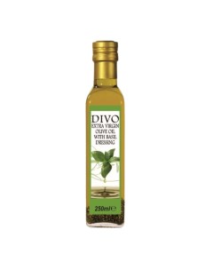 Масло оливковое Extra Virgin с ароматом базилика 0 25 л Divo