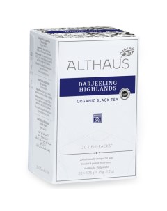 Чай чёрный Darjeeling Highlands в пакетиках 20 шт х 1 75 г Althaus