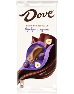 Молочный шоколад с фундуком и изюмом 90 г Dove