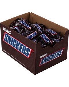Шоколадные конфеты Minis Молочный шоколад Арахис Нуга Карамель Коробка 1кг Snickers