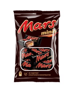 Конфеты Minis Молочный шоколад Карамель Пакет 182 гр Mars