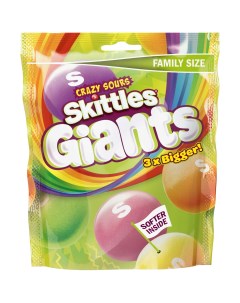 Драже гигантские кислые фрукты 141 г Skittles