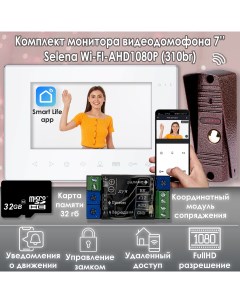 Комплект видеодомофона Selena WiFi KIT Full HD 310br Модуль сопряжения Alfavision