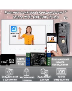 Комплект видеодомофона Selena WiFi KIT Full HD 310SL Модуль сопряжения Alfavision