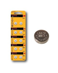 Батарейки часовая AG04 377 LR626 LR66 BL10 комплект 50шт 5 упак х 10шт Kodak