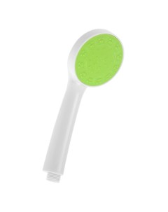 Душевая лейка ZEIN Z0207 пластик 1 режим цвет белый с зеленой вставкой Nobrand