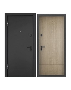 Дверь входная Torex для квартиры металлическая Terminal B 950х2050 левый черный бежевый Torex стальные двери