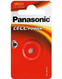 Батарейки SR 521EL 1B дисковые серебряно оксидные SILVER OXIDE в блистере 1шт Panasonic