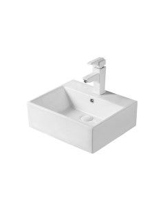 Накладная белая раковина для ванной N9145 прямоугольная керамическая Gid