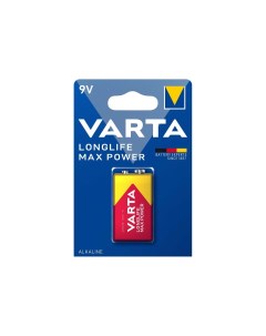 Батарейка LONGLIFE MAX POWER MAX TECH Крона 6LR61 BL1 Alkaline 9V 1 10 50 047221 Varta