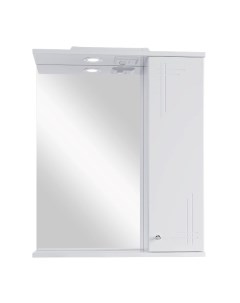 Зеркальный шкаф подвесной Июнь 60 для ванной комнаты белый Sanstar