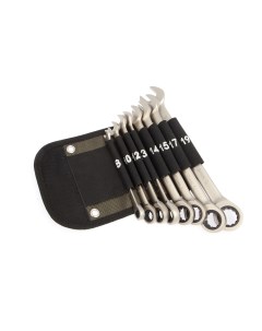 Набор ключей комбинированных трещоточных 8 шт в фирменной сумке 515085 Дело техники