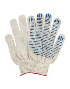 Трикотажные перчатки хлопок 4 х нитка белые 10 пар 10 й класс M 30 40 гр П Кордленд