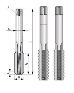 Метчик трубная резьба HSS G1 комплект из 2 х шт Bucovice Tools 142100 B-max