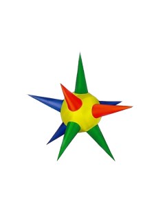 Надувная фигура Звезда 10 Лучей 2 м разноцветная подсветка SMA 8MUL Xmas-group