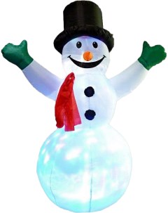 Надувная фигура приветственный снеговик с подсветкой 1 8 м арт IF 10205 Peha magic