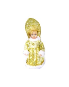 Новогодняя фигурка Снегурочка в золотом костюме с кокошником 973524 Новогодняя сказка
