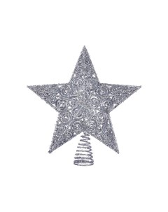 Верхушка на ель Кружевная Звезда H9595 30 см серебристый Kurts adler