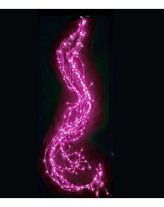 Световая гирлянда новогодняя Конский хвост Branch 200 05 P 1 5 м розовый Laitcom