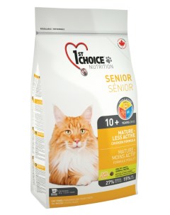 Сухой корм для кошек Senior Mature Less Active цыпленок 5 44 кг 1st choice