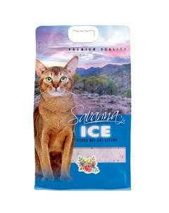 Наполнитель для кошек Ice Силикагелевый впитывающий Цветочный 16 л Savanna