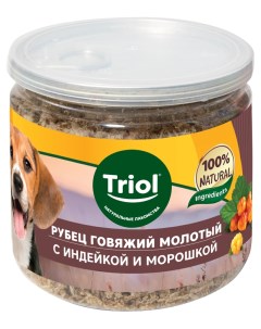 Лакомство для собак приправа из говяжьего рубца индейка и морошка 6 шт по 100 г Триол