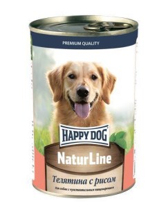 Консервы для собак Хэппи Дог Natur Line телятина с рисом 410 г Happy dog