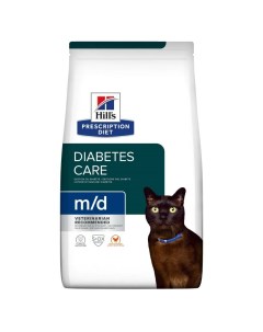 Сухой корм для кошек Prescription Diet m d при сахарном диабете с курицей 1 5кг Hill`s