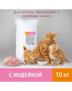 Сухой корм для кошек для беременных и кормящих с индейкой 10 кг Будь здоров