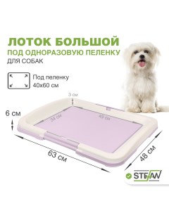 Туалет для собак L фиолетовый 63х48х6 см Stefan