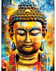 Картина по номерам Будда ME1152 на холсте на подрамнике 30х40 премиум набор Цветной
