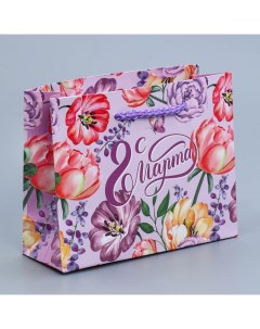 Пакет ламинированный горизонтальный Цветы для тебя S 12 х 15 х 5 5 см Доступные радости