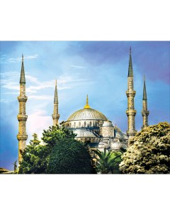 Алмазная мозаика Голубая мечеть LG211 на подрамнике 50х40 премиум набор Цветной