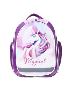 Рюкзак школьный 37 х 27 х 16 см эргономичная спинка Magic unicorn Calligrata